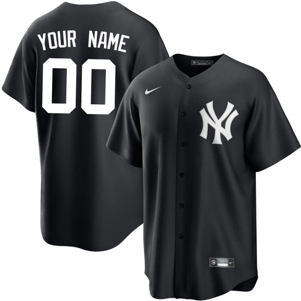 Custom New York Yankees Jersey - Black