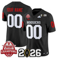 Custom Indiana Hoosiers 2025 National Champions & 2026 CFP Final Patch Jersey - Black