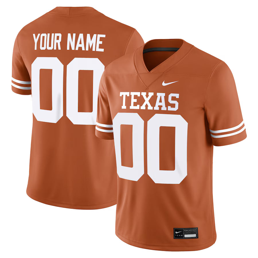 Custom Texas Longhorns Jersey - Orange